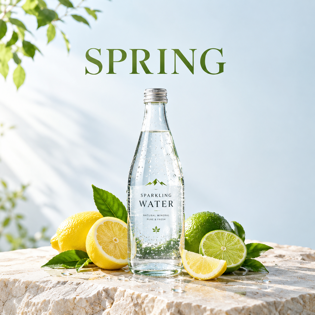 Layered product campaign poster with headline text generated from one GPT Image 2.5 brief