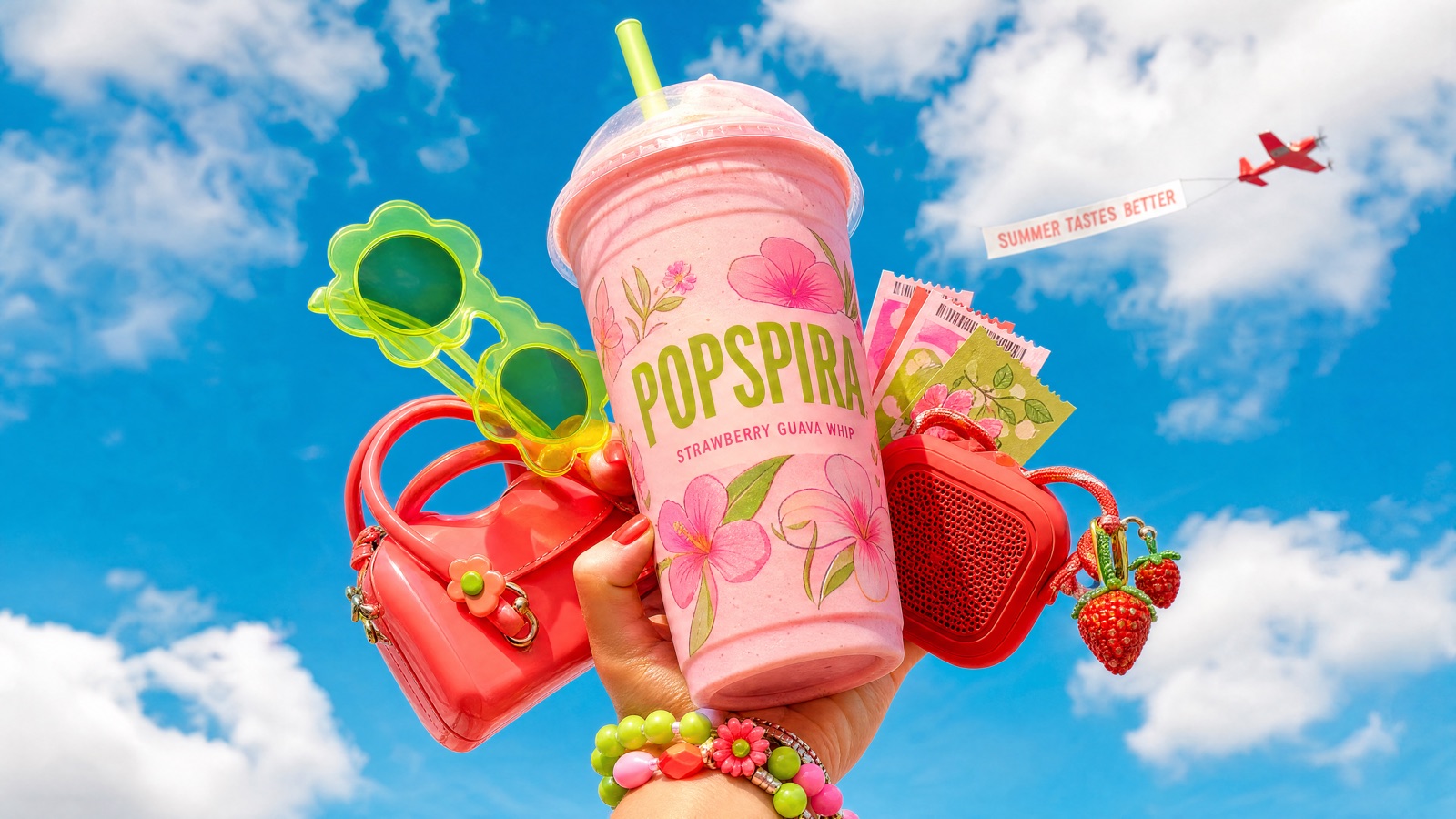 Popspira product campaign visual designed for social placements