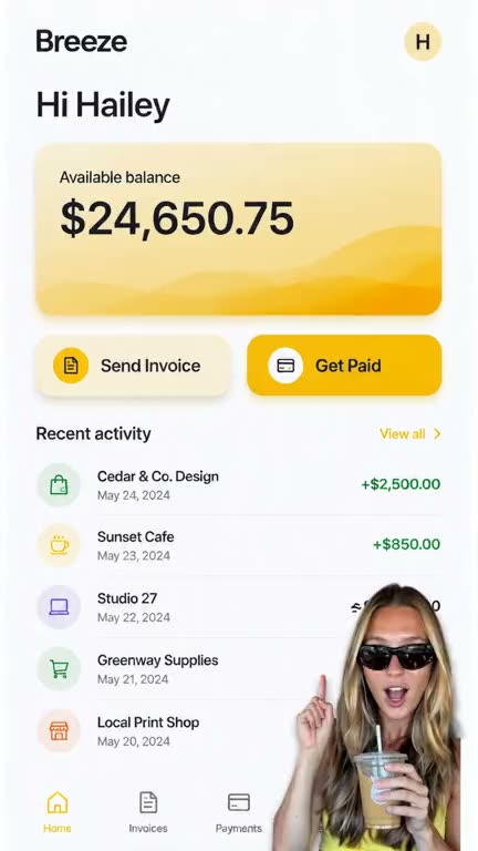 Breeze finance app product demo video