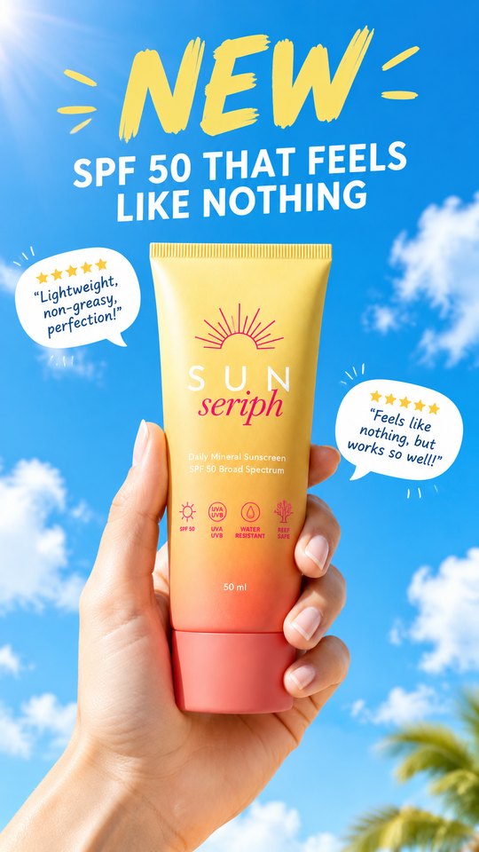 AI-generated sunscreen campaign visual