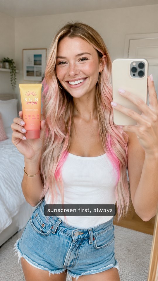 AI-generated sunscreen campaign visual