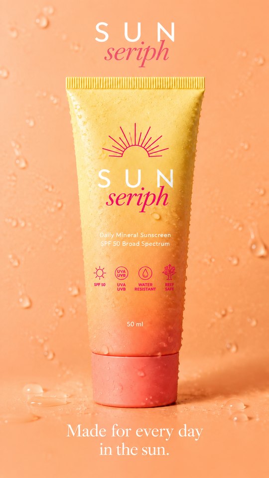 AI-generated sunscreen campaign visual