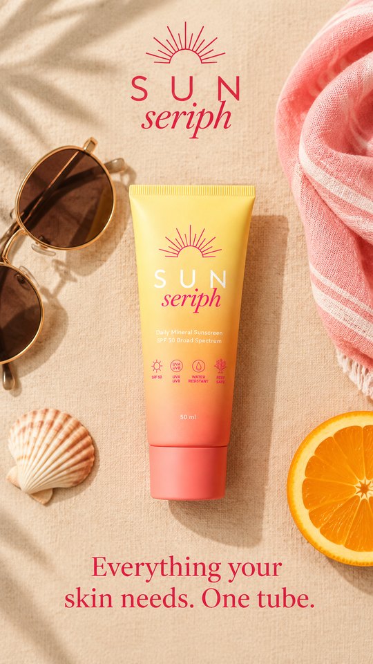 AI-generated sunscreen campaign visual