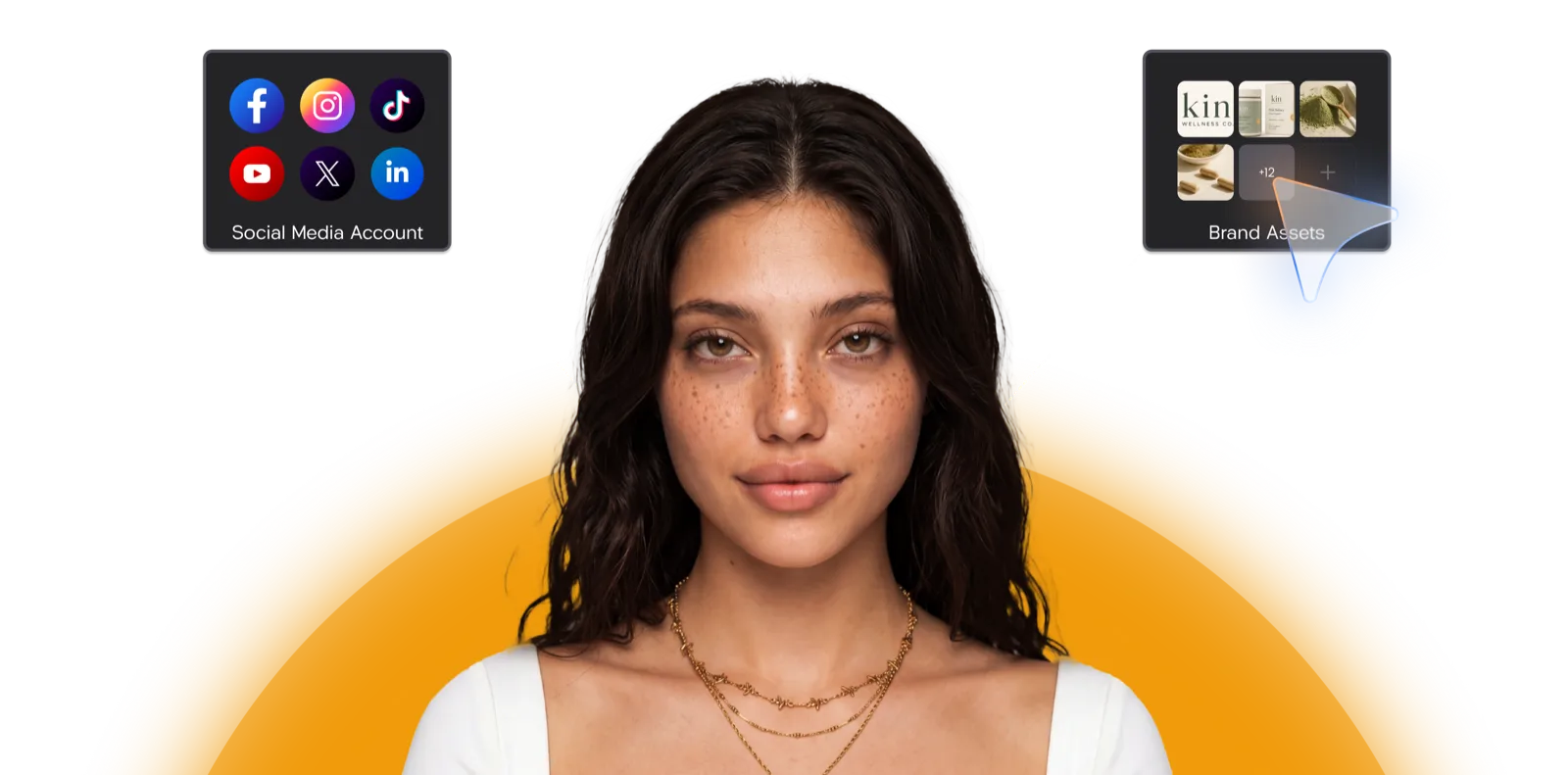 AI influencer setup generated from a brand URL
